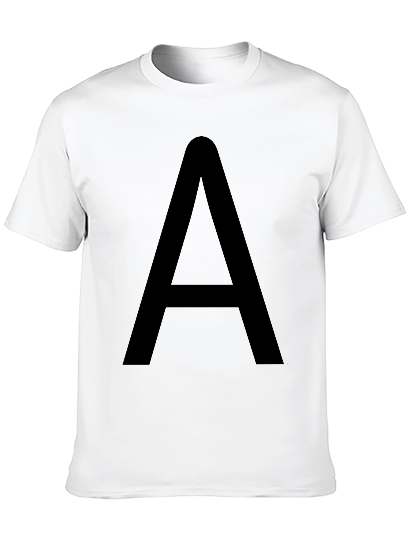 Bold Black T-Shirt with Letter A Graphic