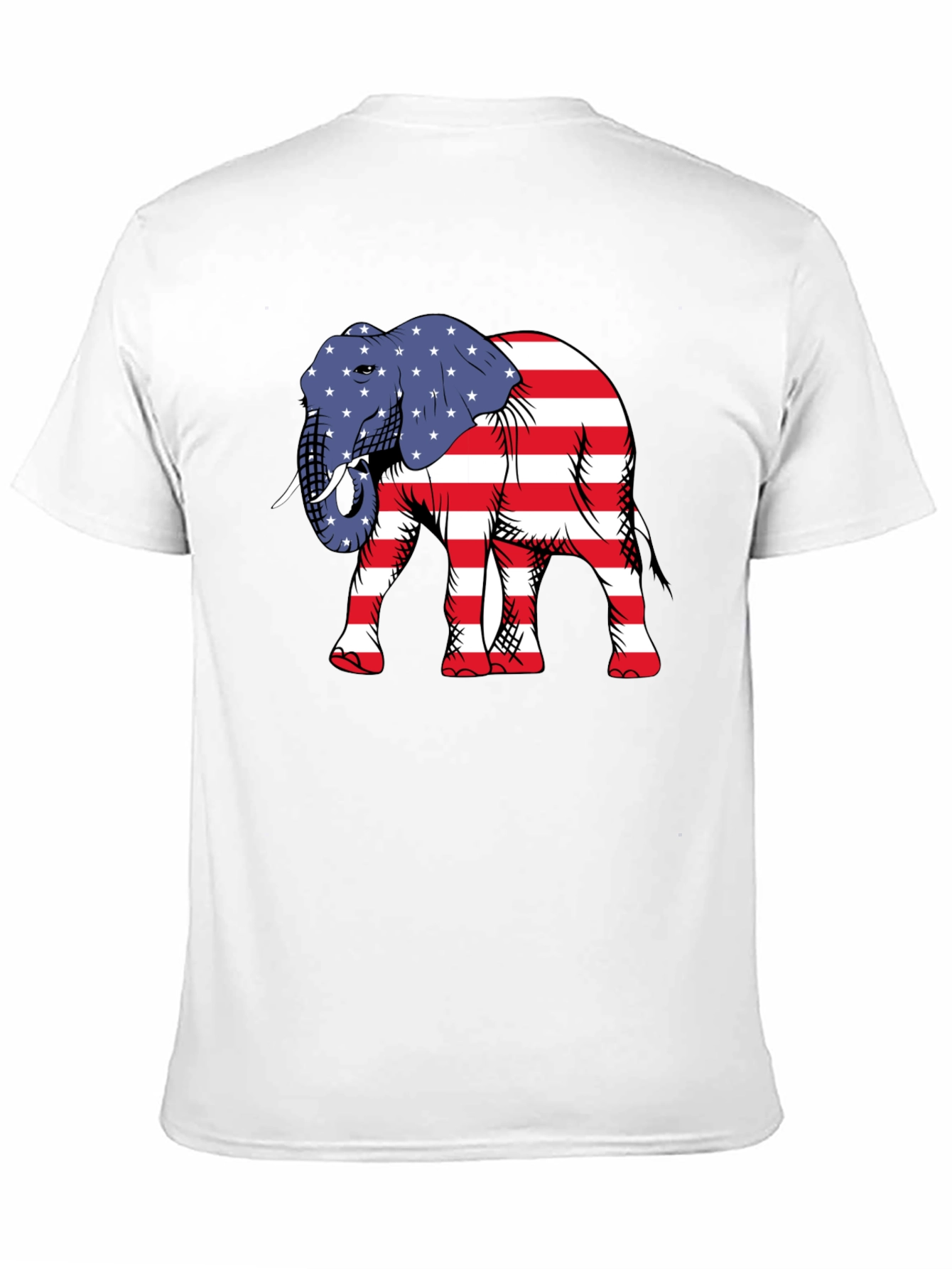 Patriotic Elephant Graphic T-Shirt