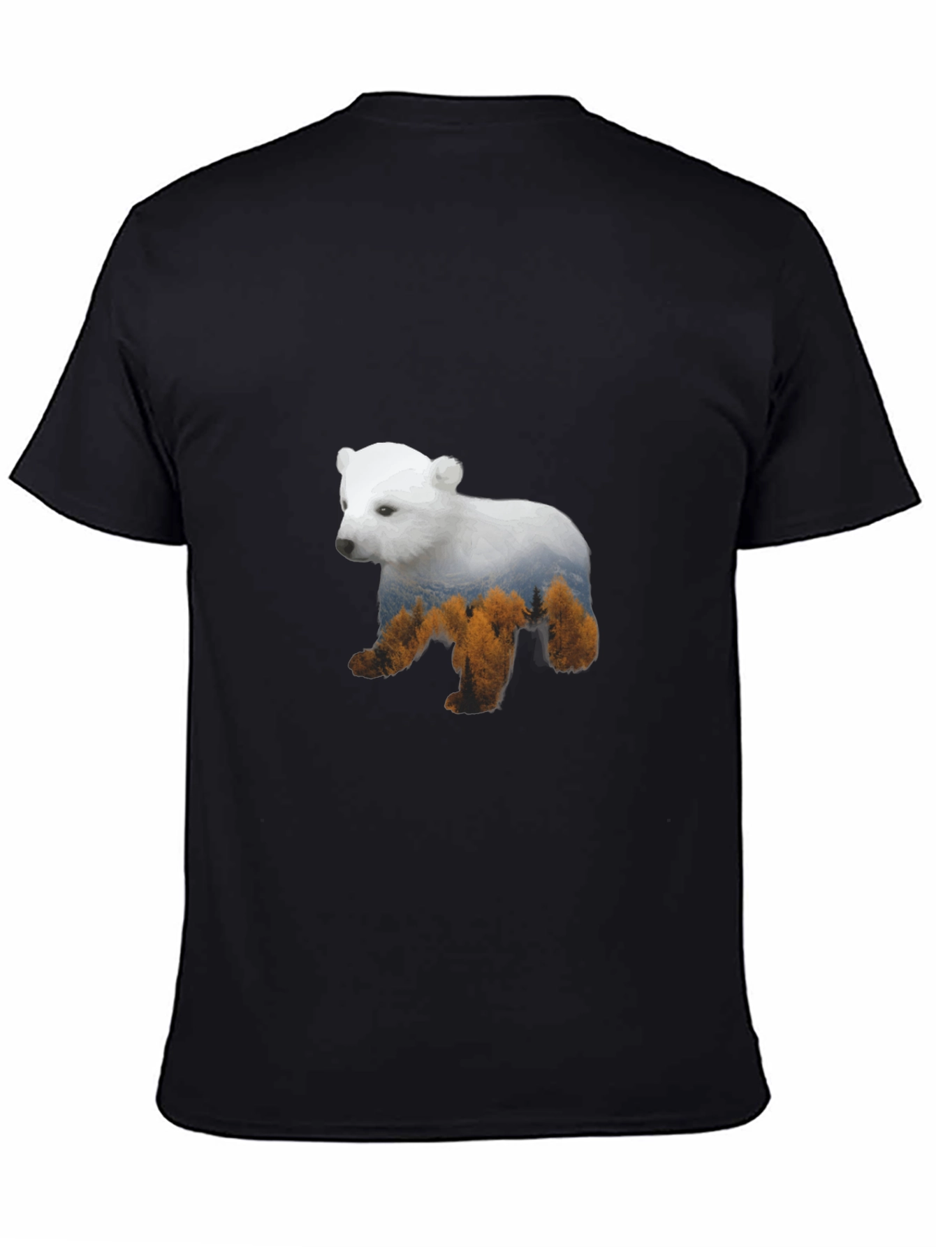 Bear Forest Graphic T-Shirt - Mens Black Tee