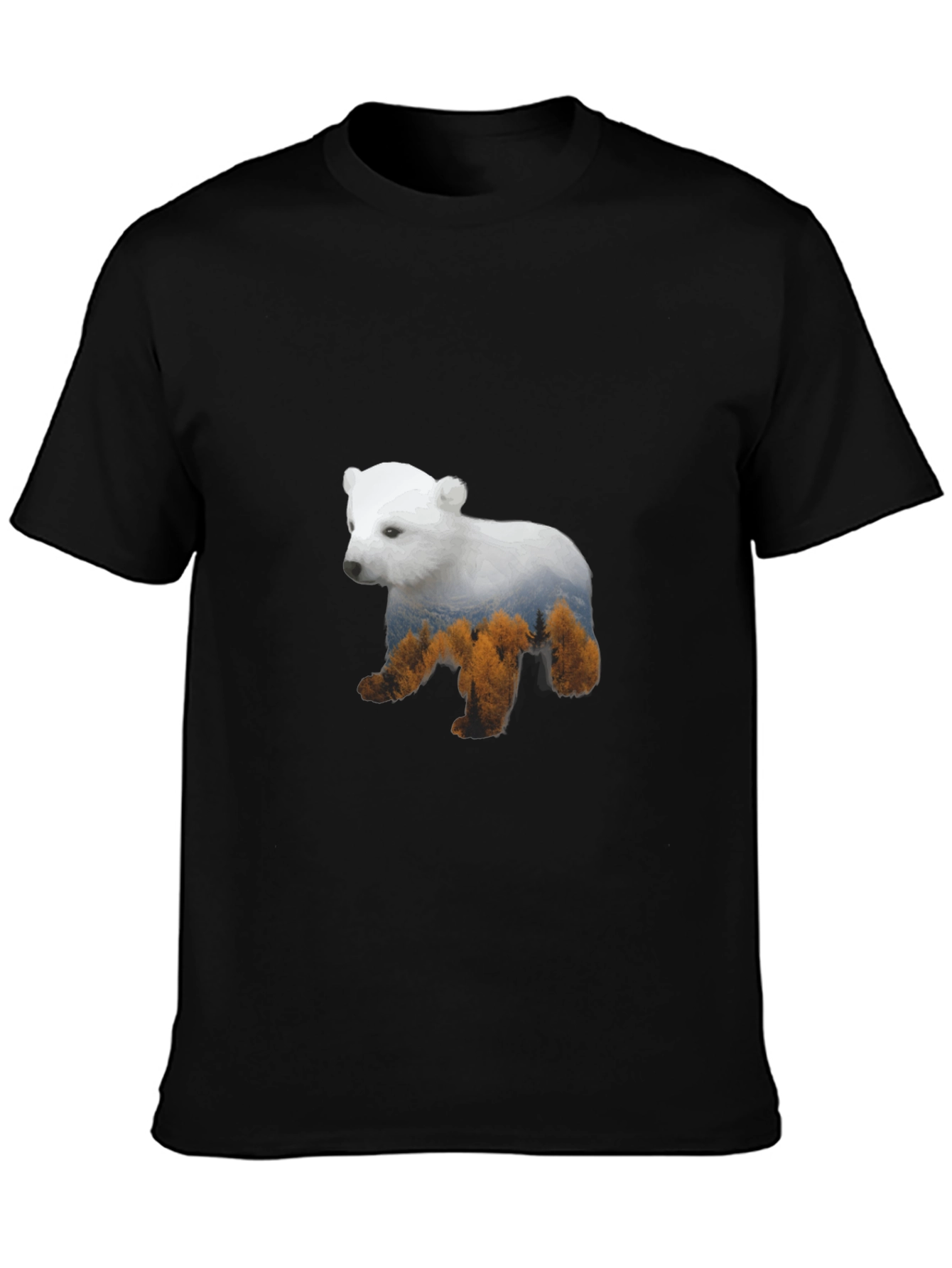 Bear Forest Graphic T-Shirt - Mens Black Tee