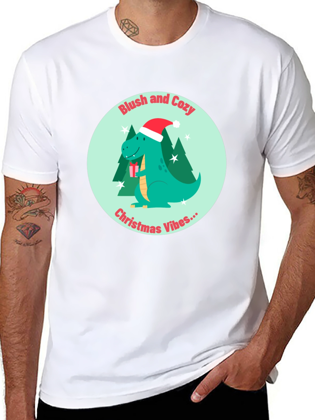 Dino Christmas Vibes Tee