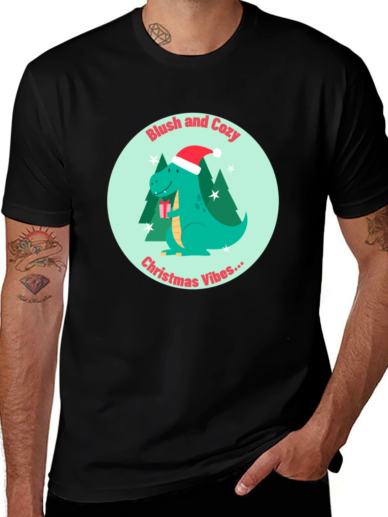 Dino Christmas Vibes Tee