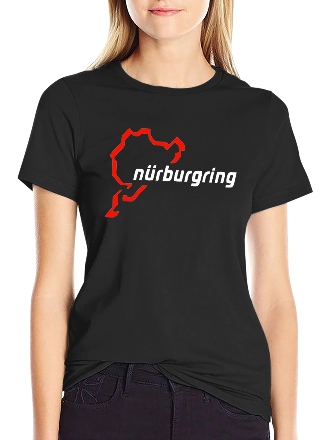 Nürburgring Race Track Black Graphic T-Shirt