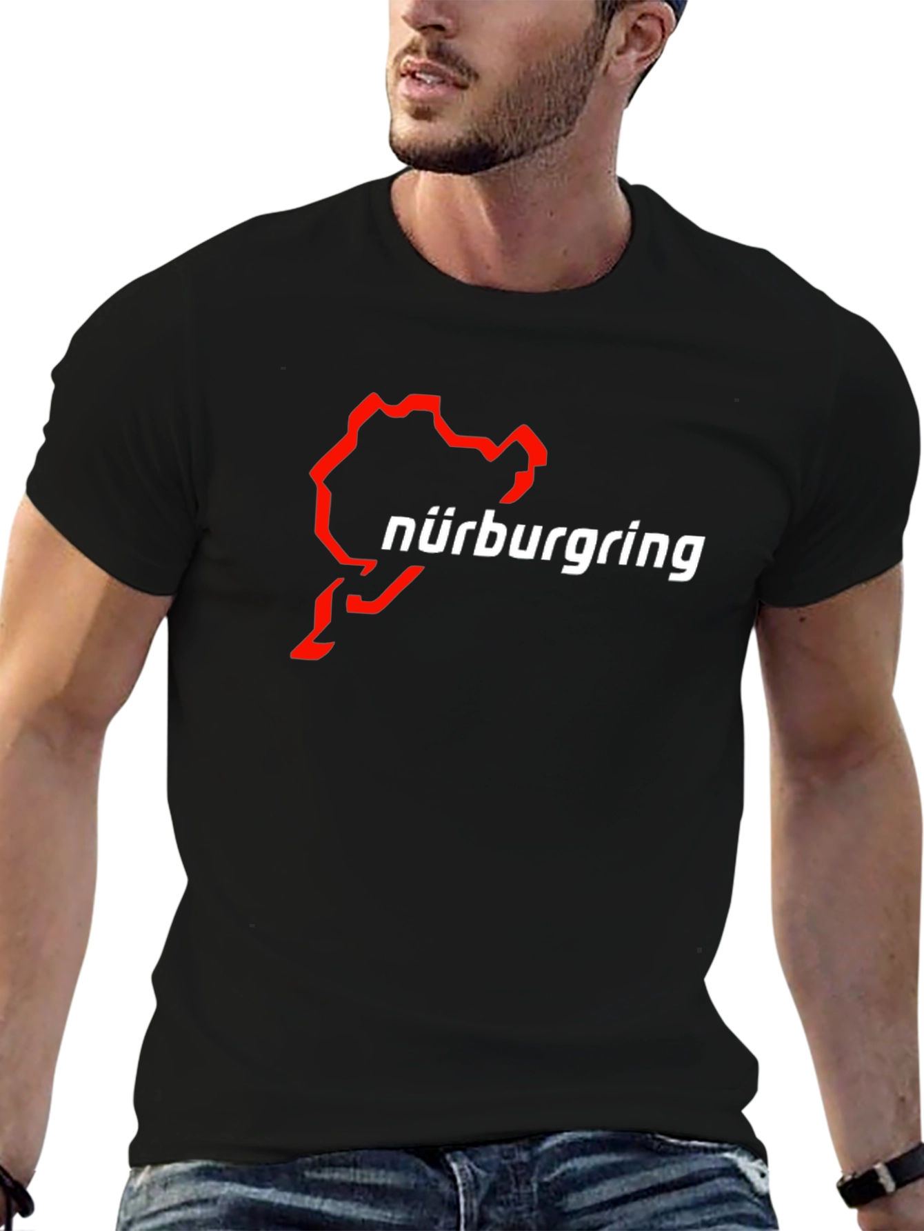 Nürburgring Race Track Black Graphic T-Shirt