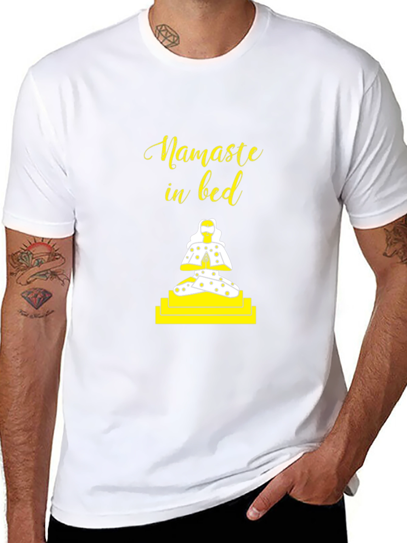 Namaste in Bed Graphic Tee - Yoga T-Shirt