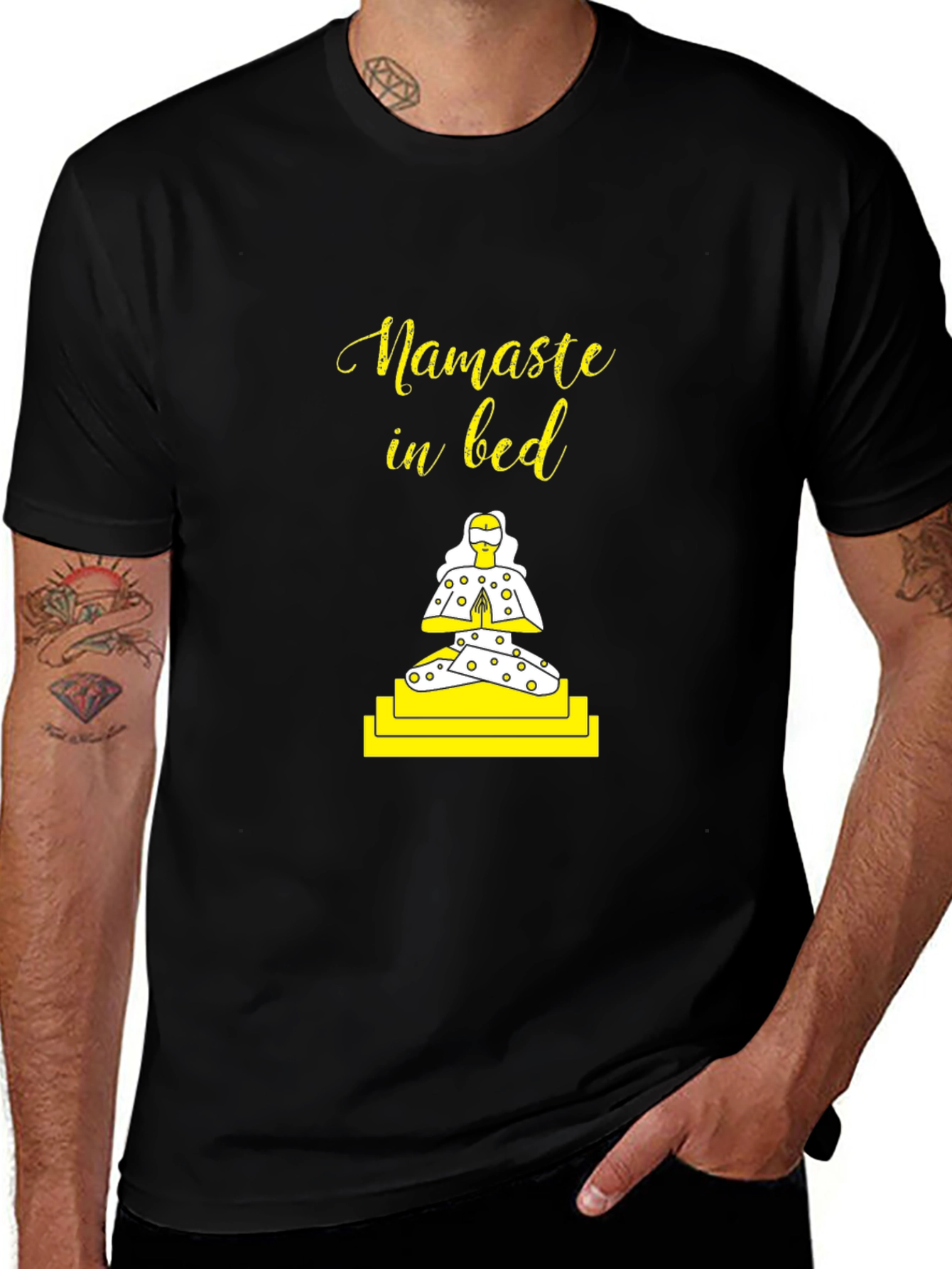Namaste in Bed Graphic Tee - Yoga T-Shirt