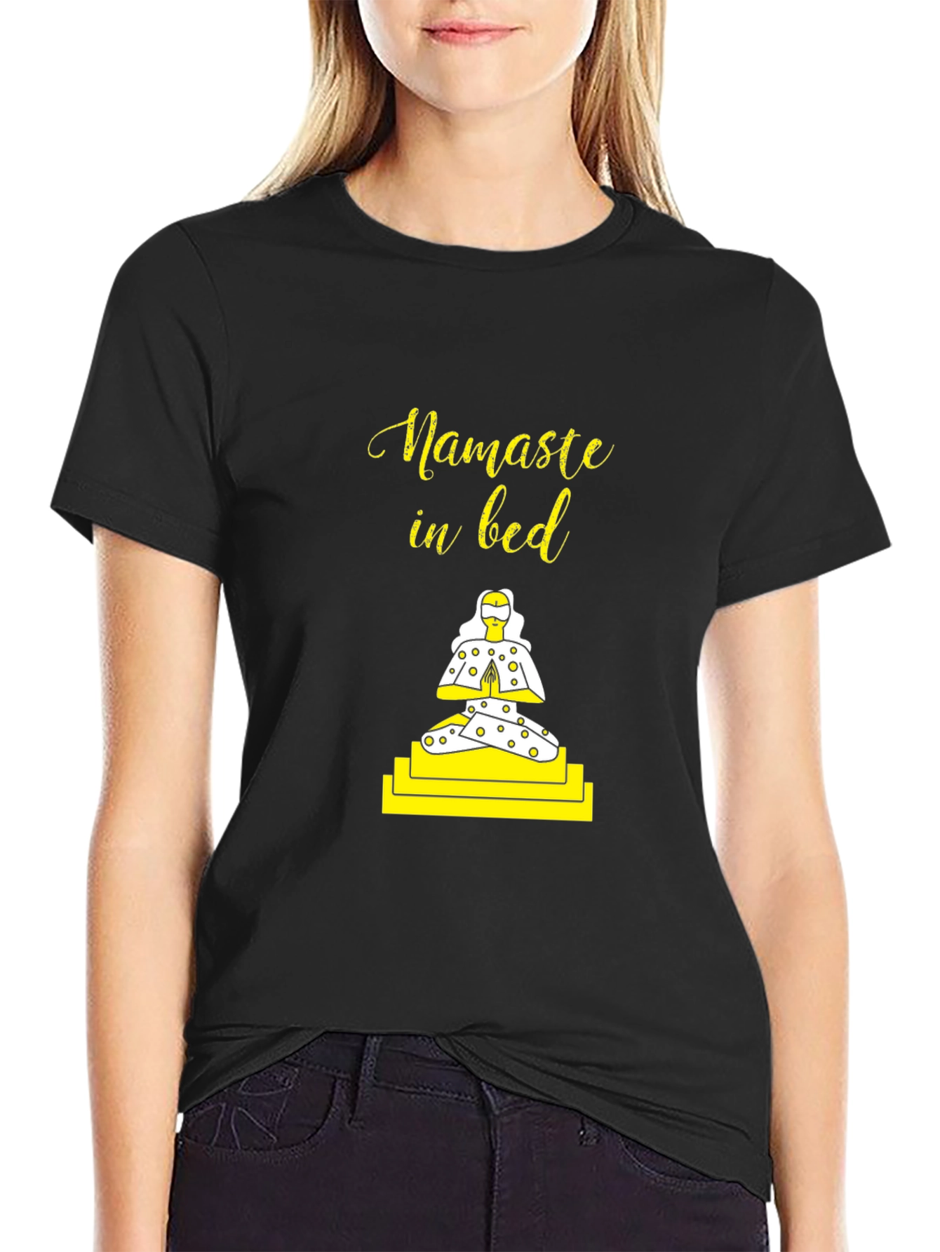 Namaste in Bed Graphic Tee - Yoga T-Shirt