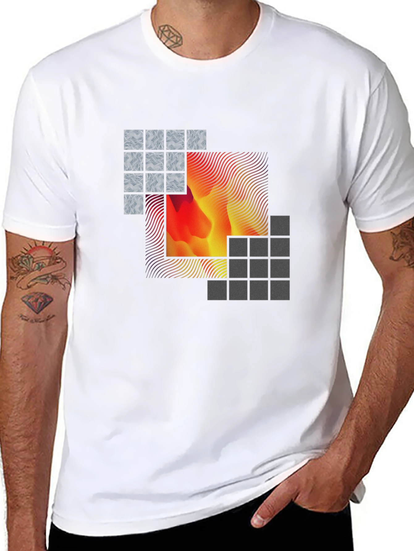 Abstract Art Black T-Shirt