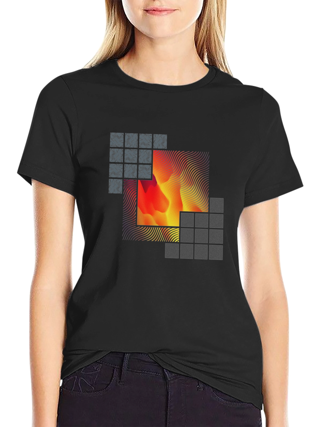 Abstract Art Black T-Shirt