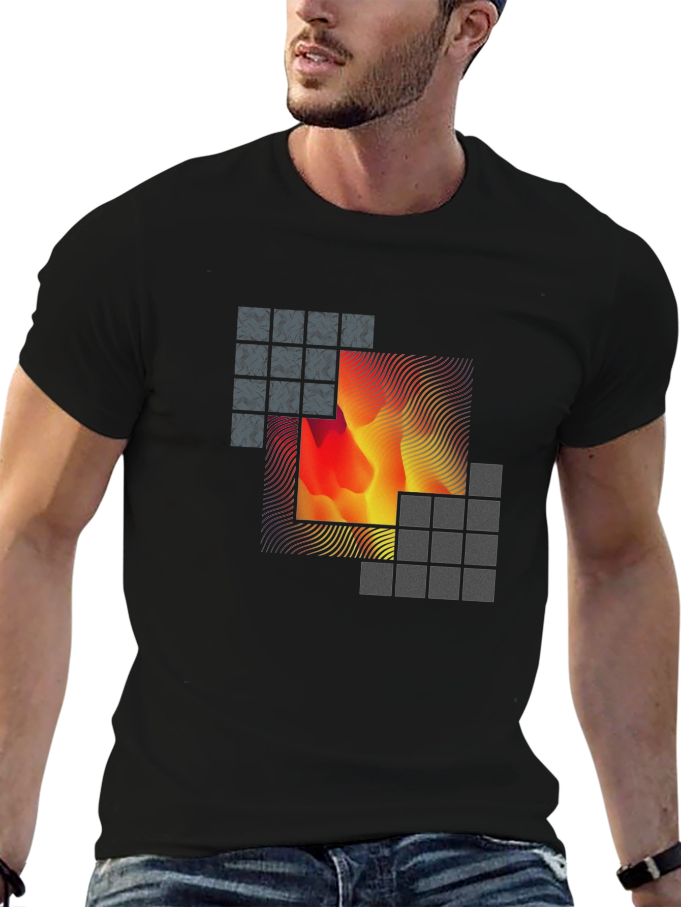 Abstract Art Black T-Shirt