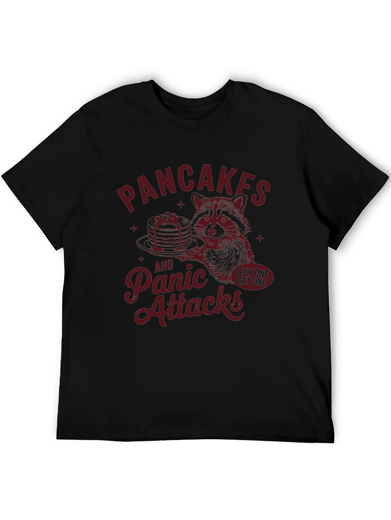 Pancakes & Panic Attacks Funny Graphic T-Shirt