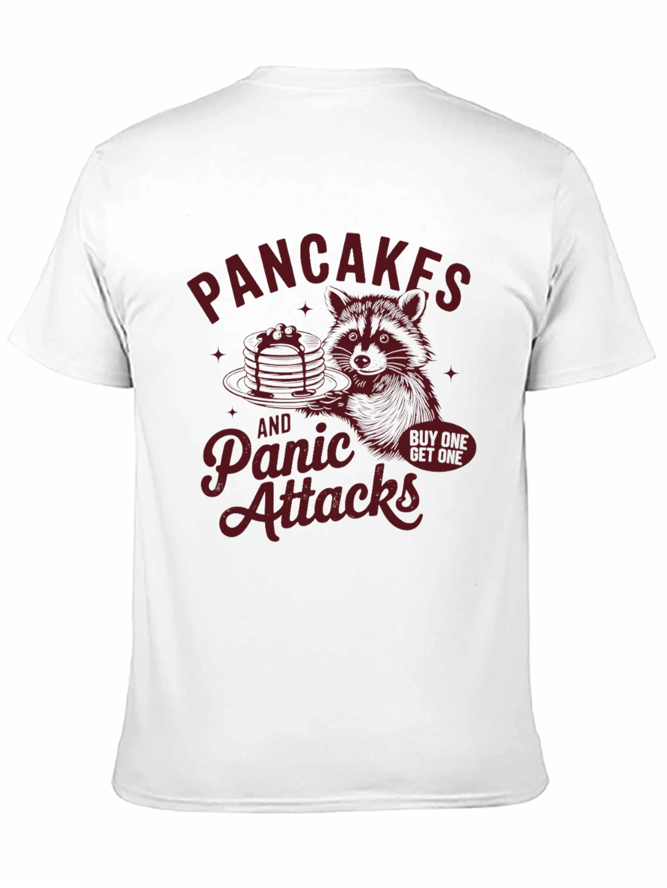Pancakes & Panic Attacks Funny Graphic T-Shirt