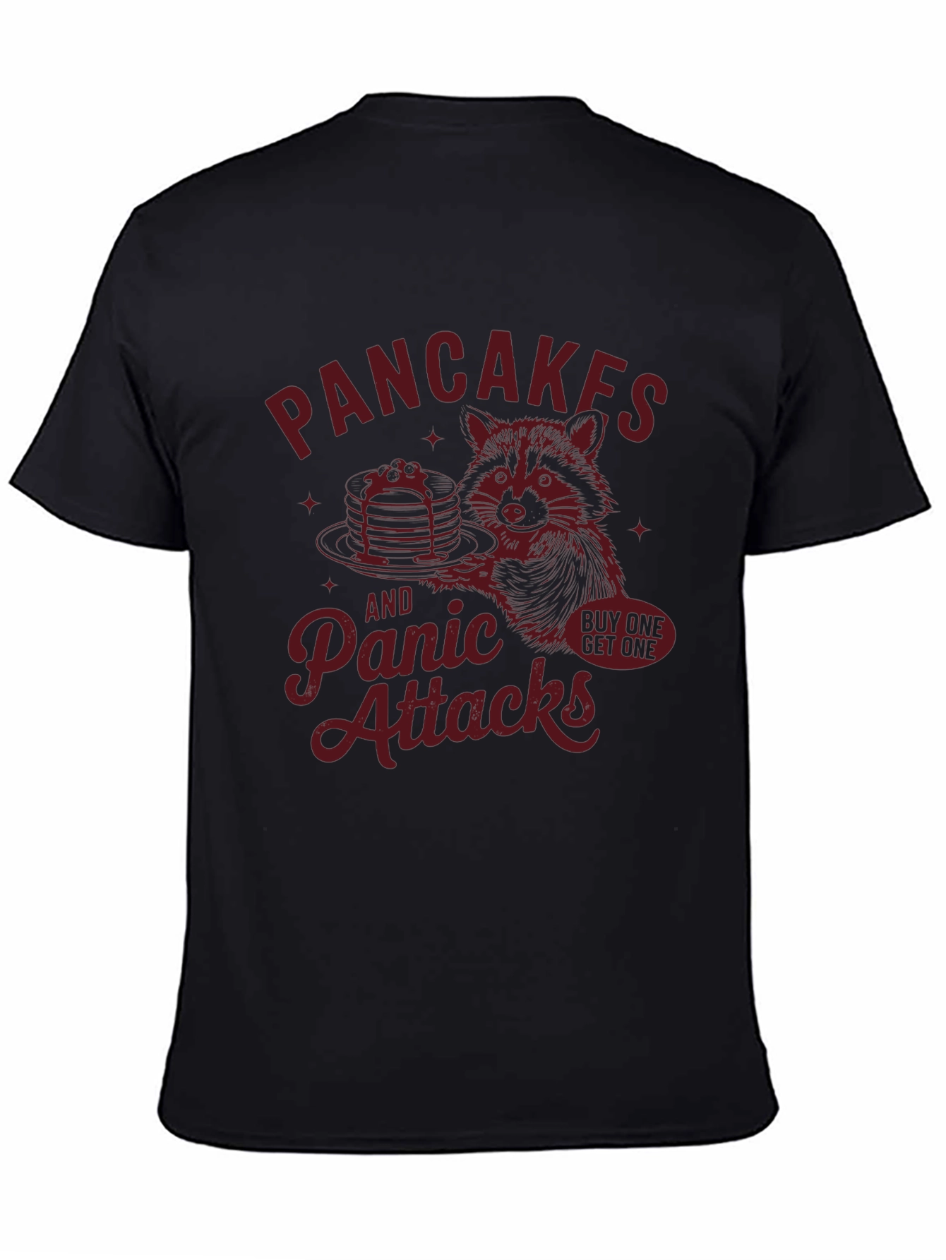 Pancakes & Panic Attacks Funny Graphic T-Shirt