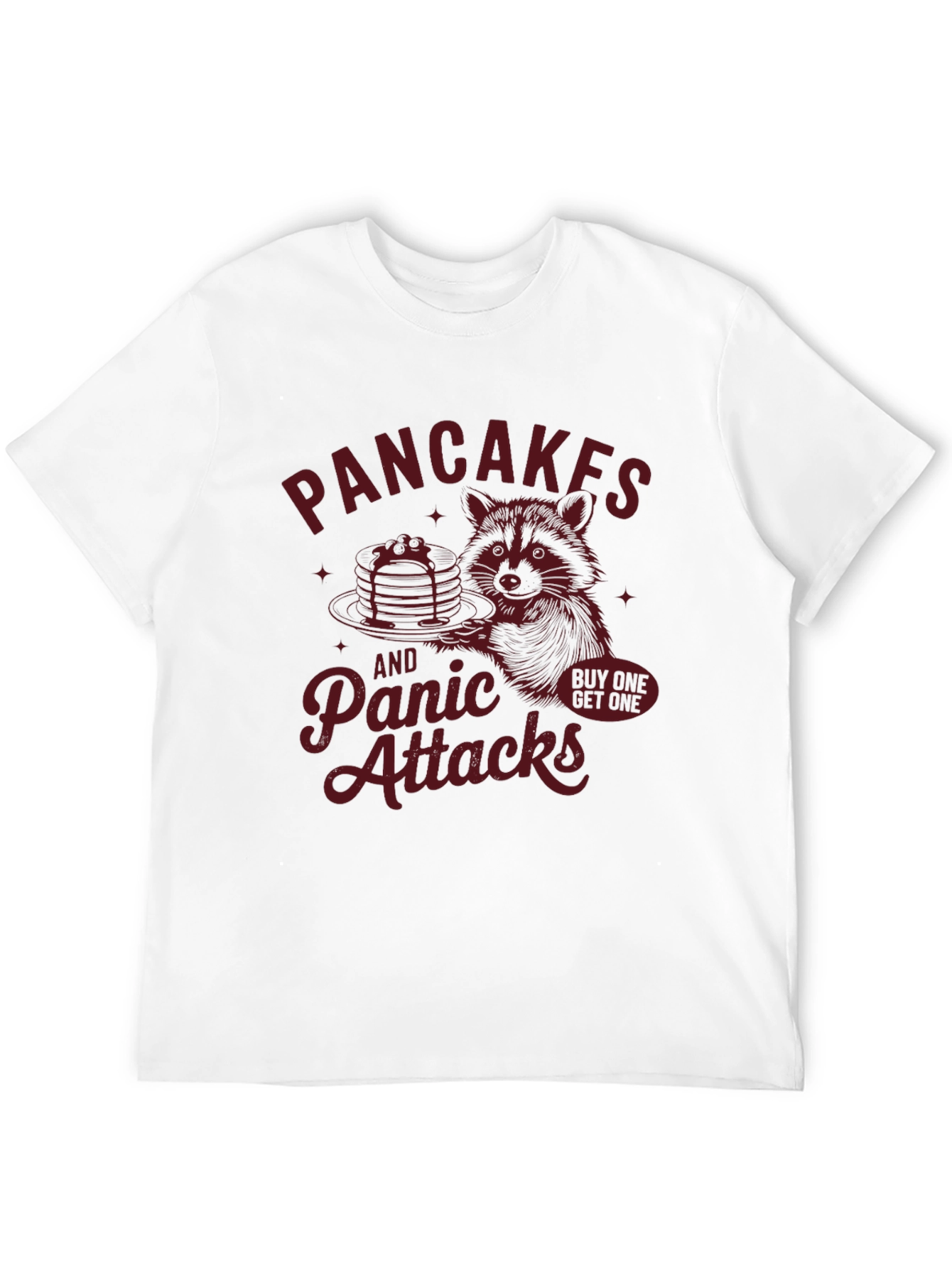 Pancakes & Panic Attacks Funny Graphic T-Shirt