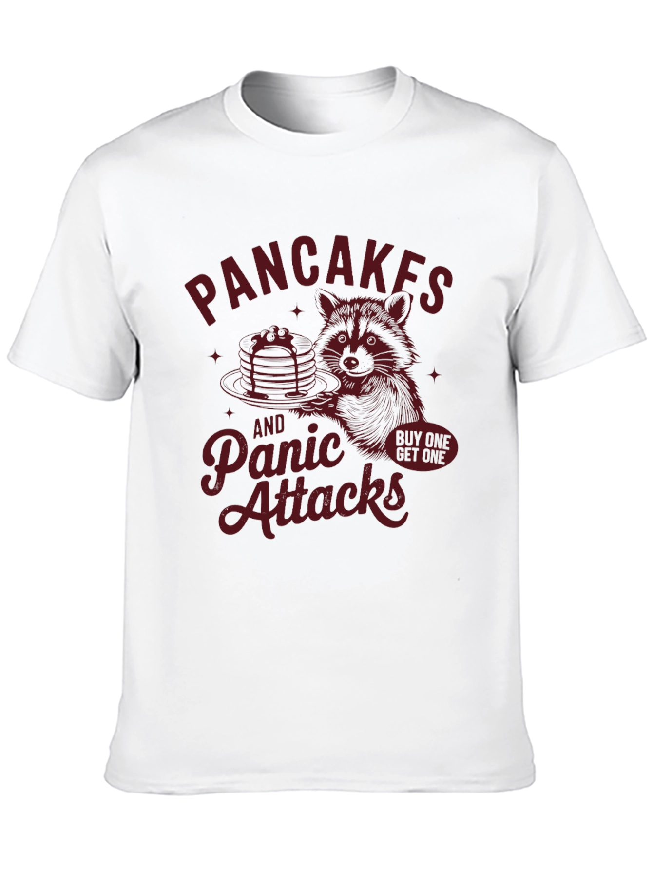 Pancakes & Panic Attacks Funny Graphic T-Shirt