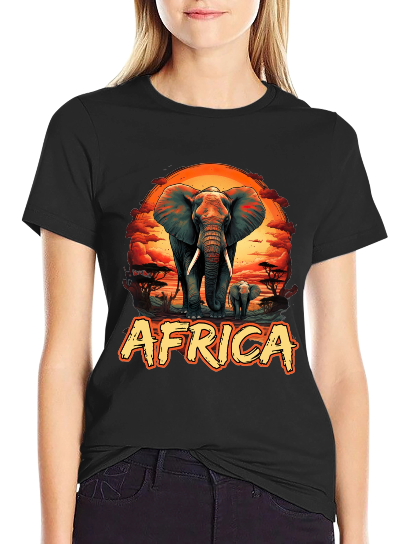 Africa Elephant Graphic Tee - Wildlife Safari T-Shirt