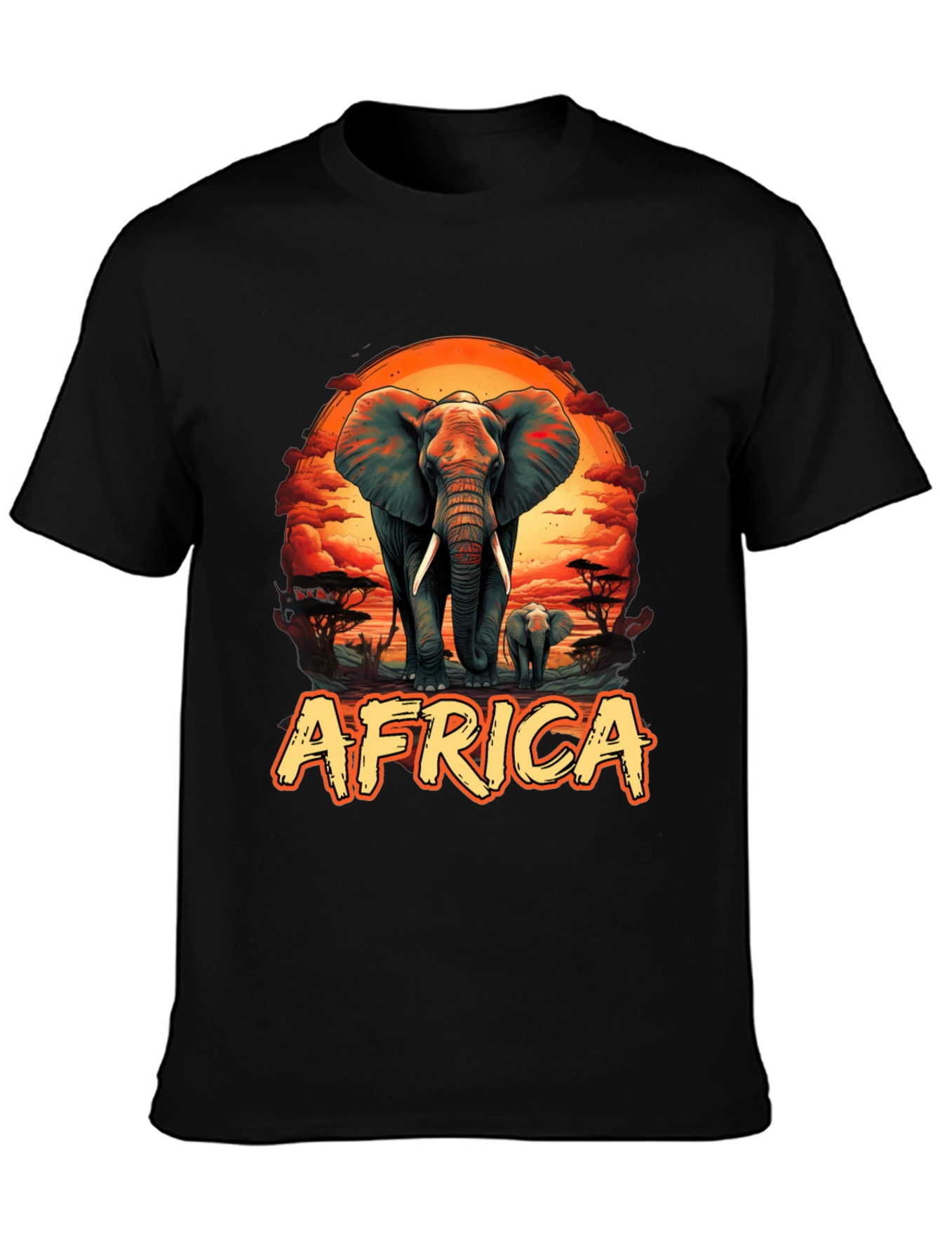 Africa Elephant Graphic Tee - Wildlife Safari T-Shirt