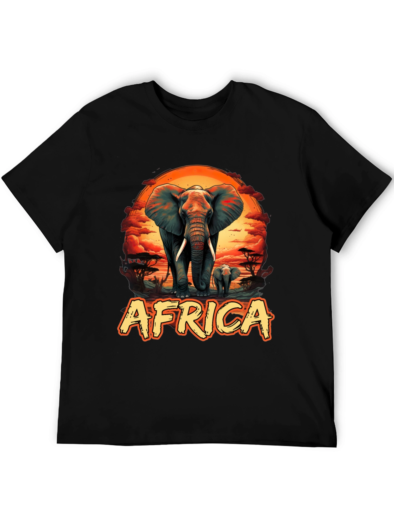 Africa Elephant Graphic Tee - Wildlife Safari T-Shirt