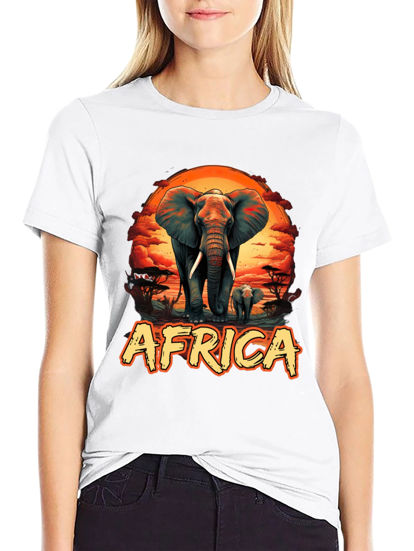 Africa Elephant Graphic Tee - Wildlife Safari T-Shirt