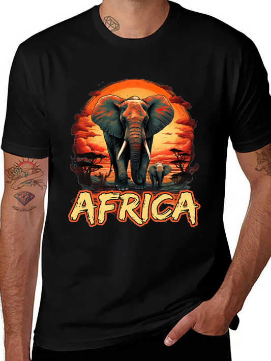 Africa Elephant Graphic Tee - Wildlife Safari T-Shirt