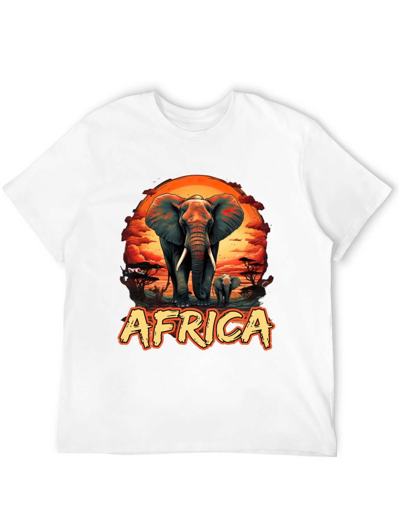Africa Elephant Graphic Tee - Wildlife Safari T-Shirt