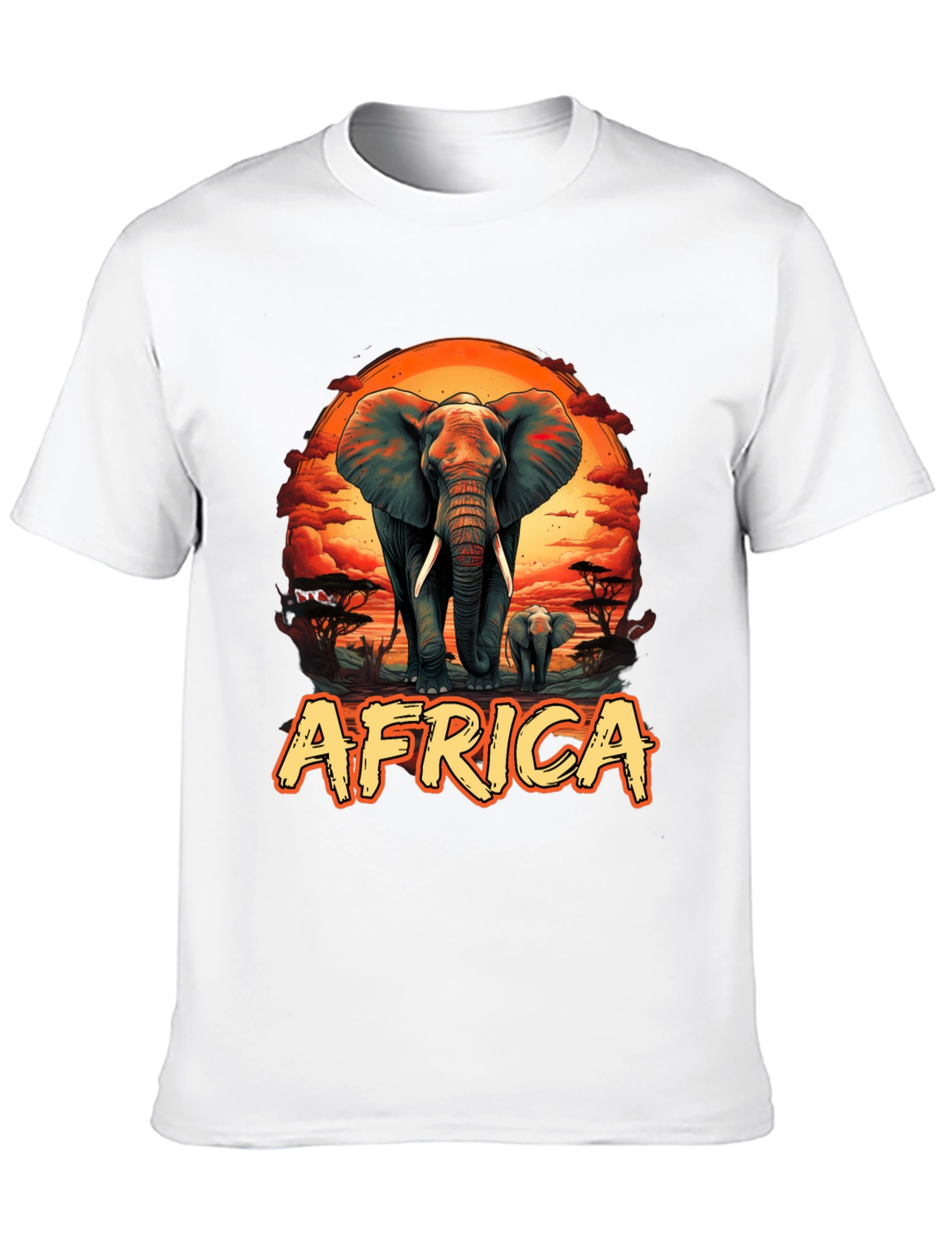 Africa Elephant Graphic Tee - Wildlife Safari T-Shirt