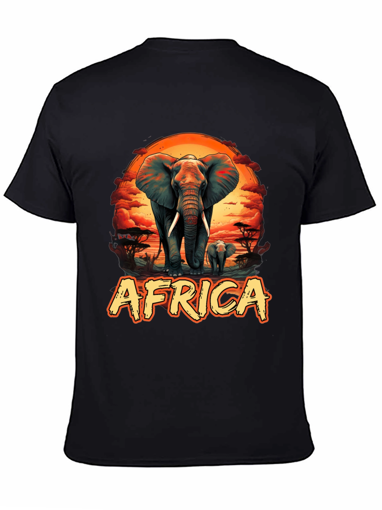 Africa Elephant Graphic Tee - Wildlife Safari T-Shirt