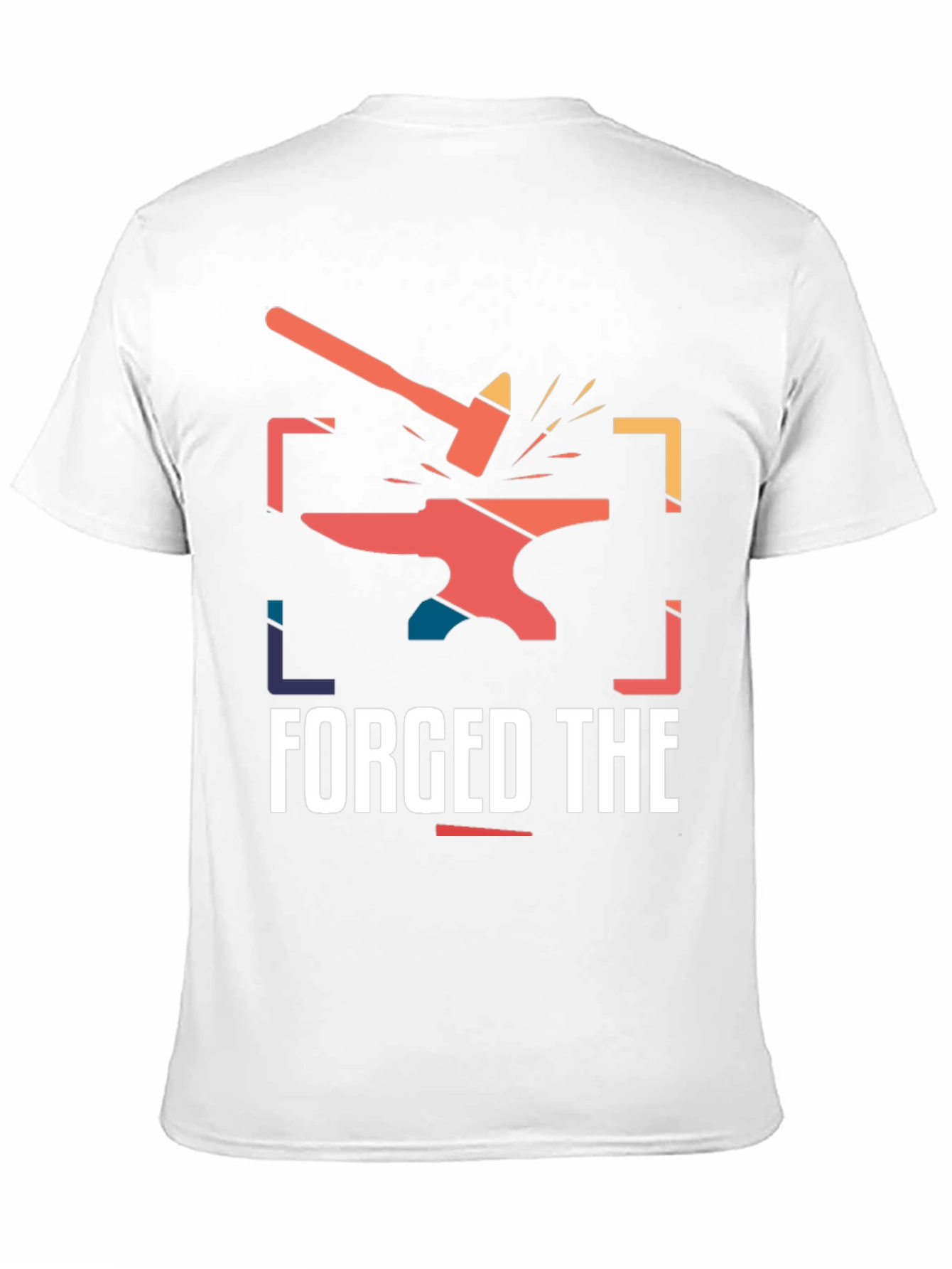 Forged The Hammer Anvil Retro Black T-Shirt