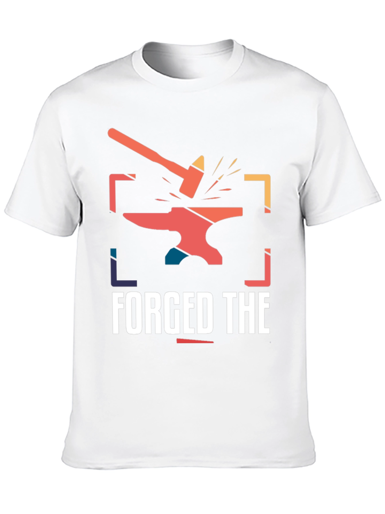 Forged The Hammer Anvil Retro Black T-Shirt