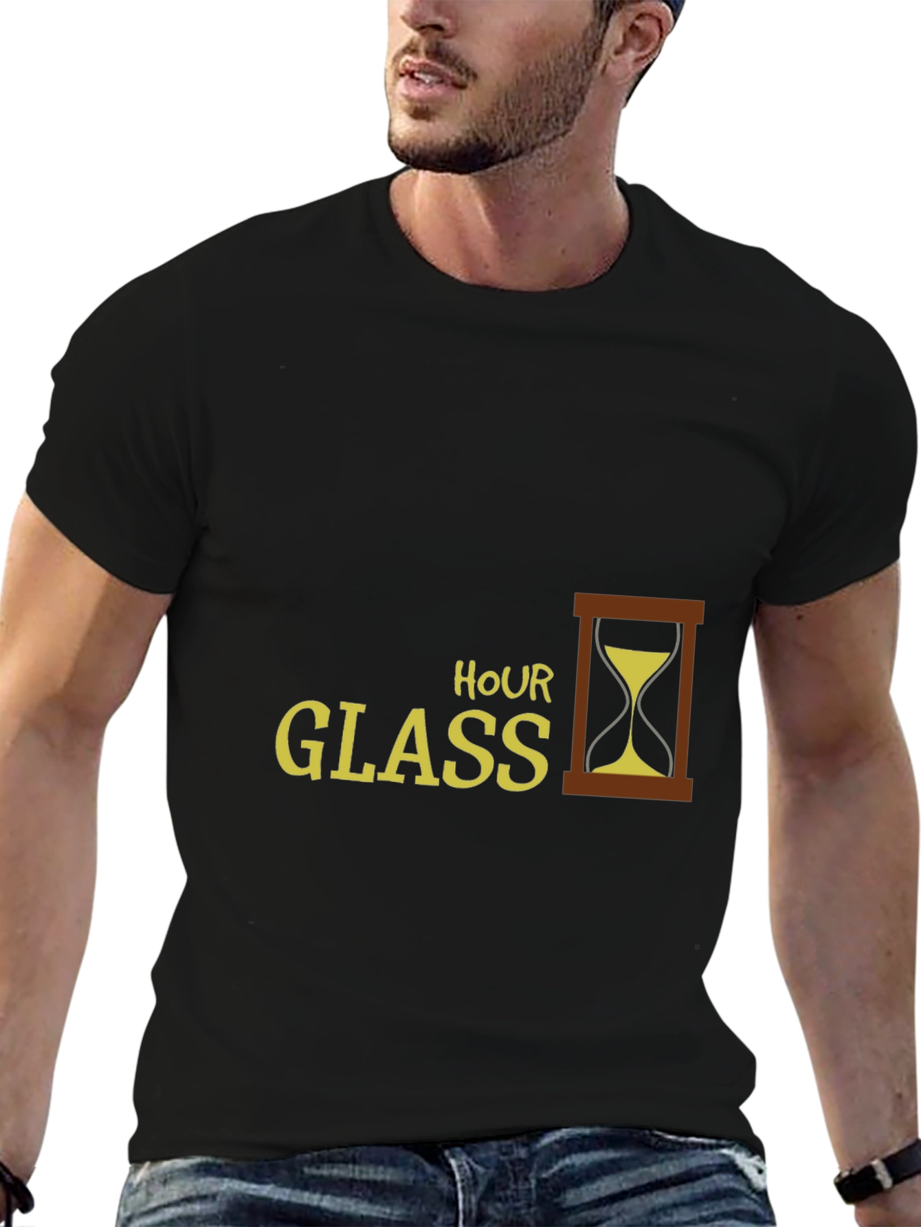 Hourglass Graphic Black T-Shirt