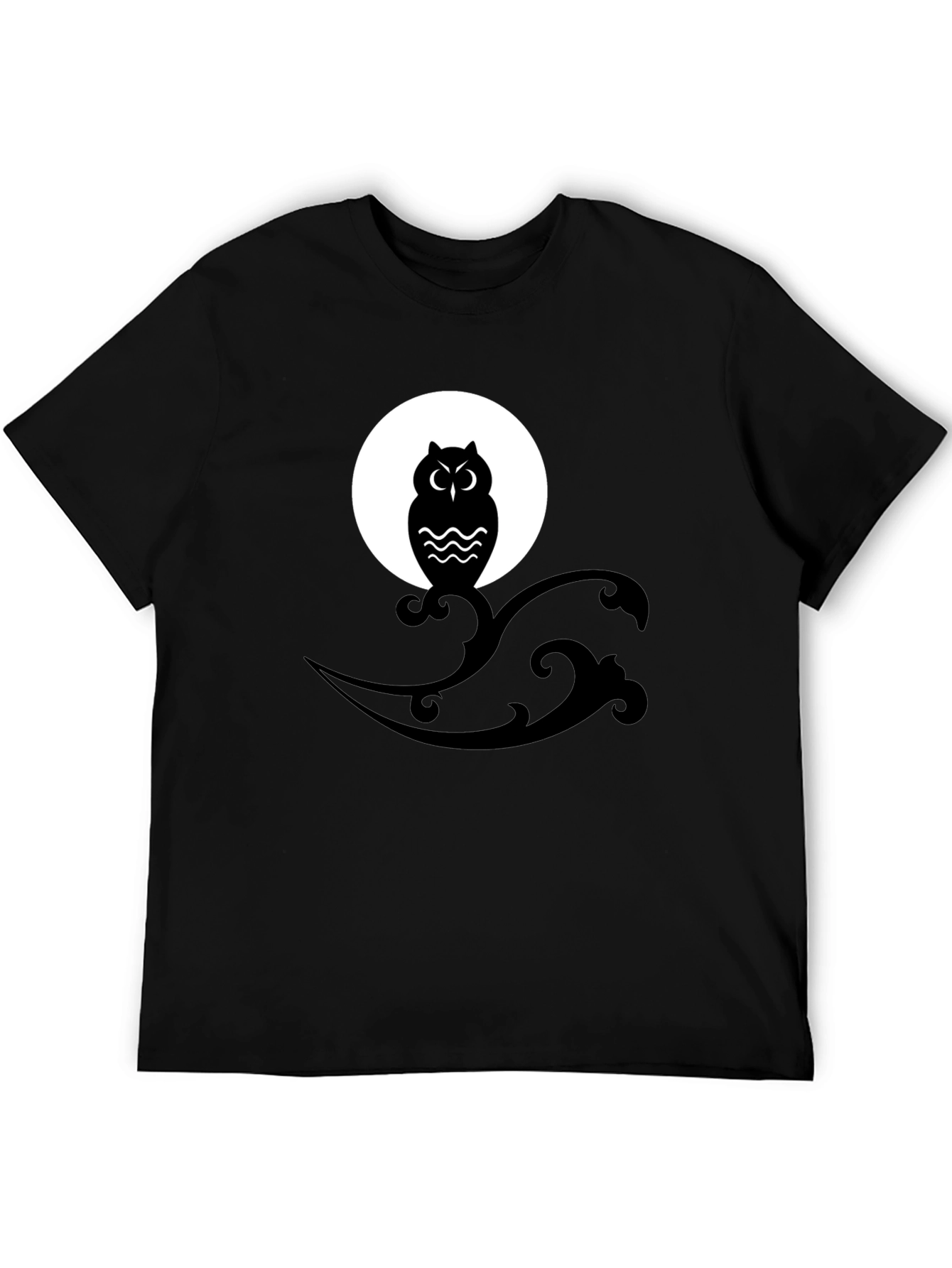 Owl Moon Graphic Tee - Mens Black T-Shirt