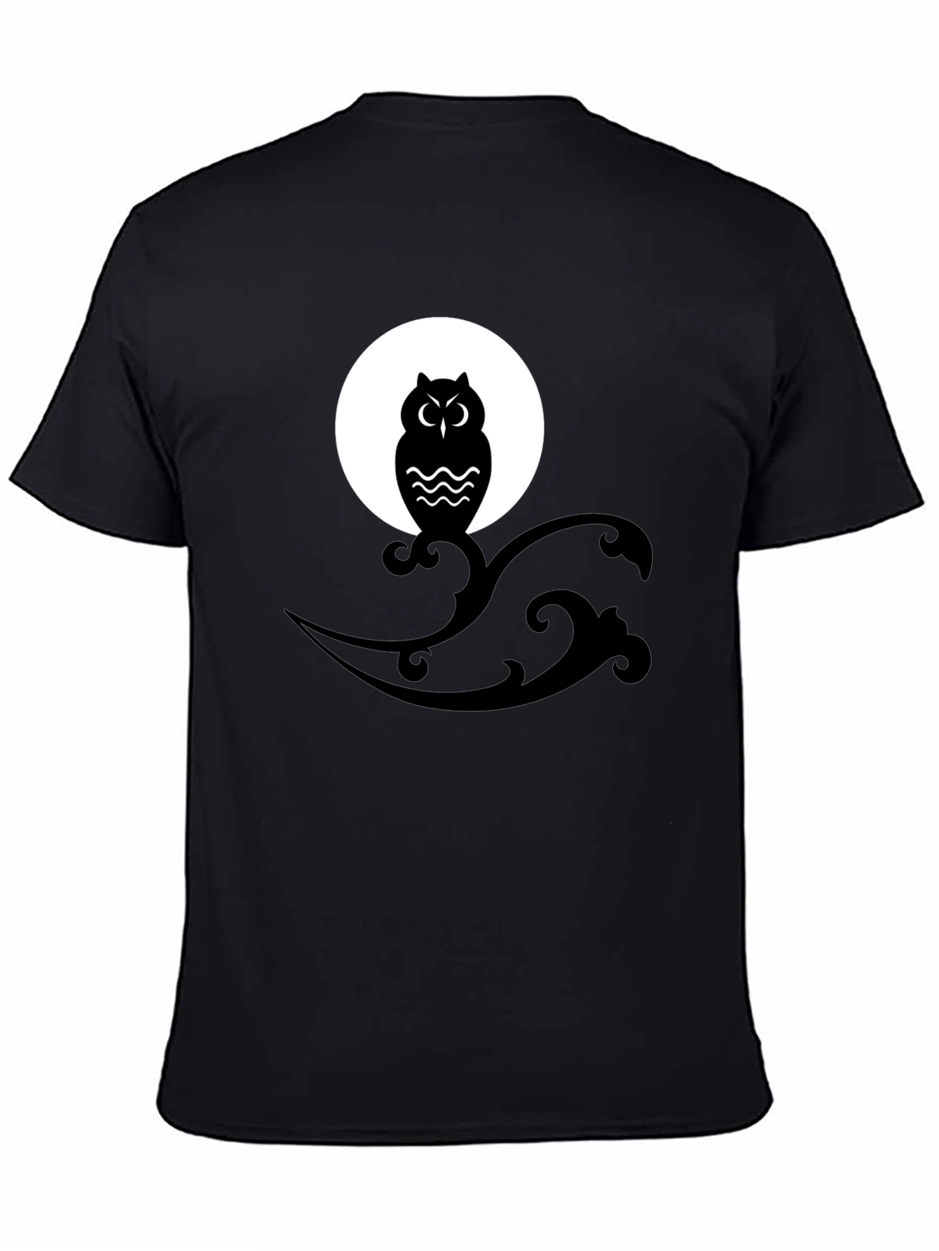 Owl Moon Graphic Tee - Mens Black T-Shirt