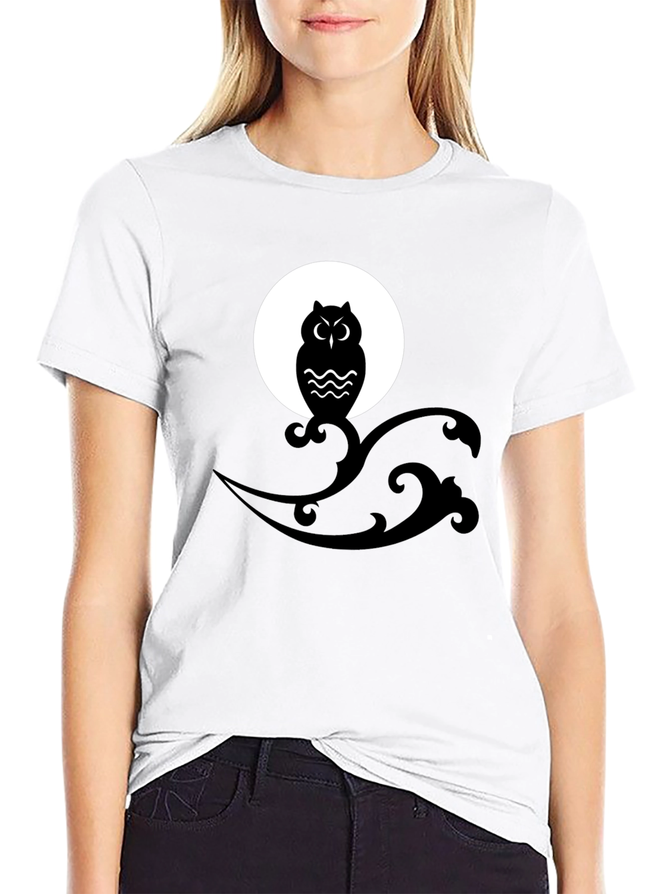 Owl Moon Graphic Tee - Mens Black T-Shirt