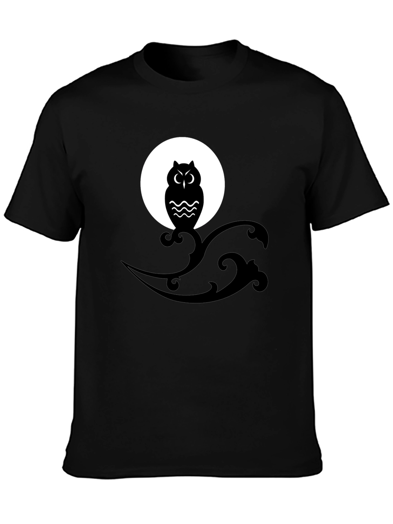 Owl Moon Graphic Tee - Mens Black T-Shirt