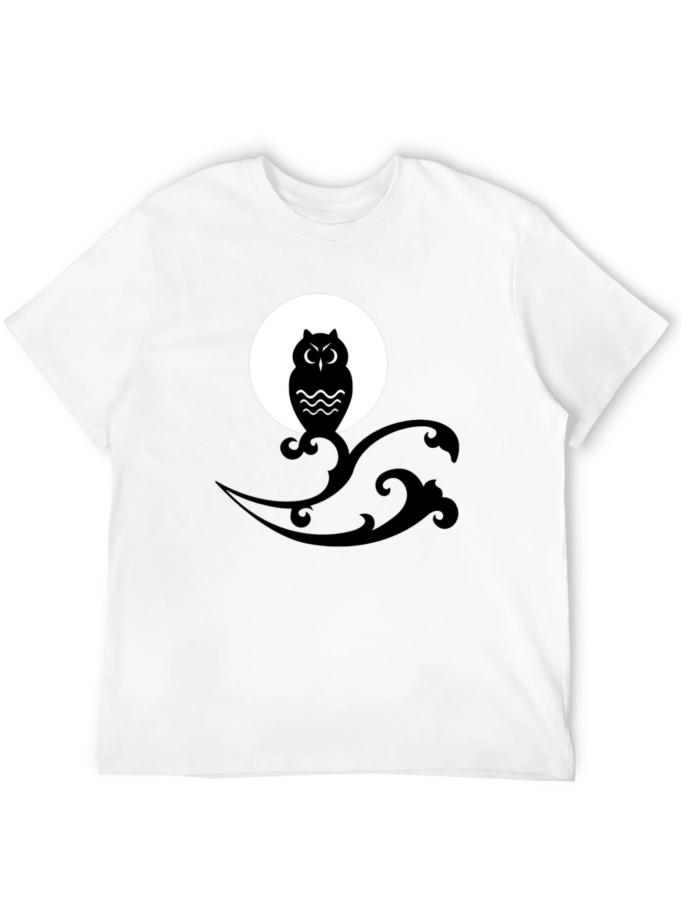 Owl Moon Graphic Tee - Mens Black T-Shirt