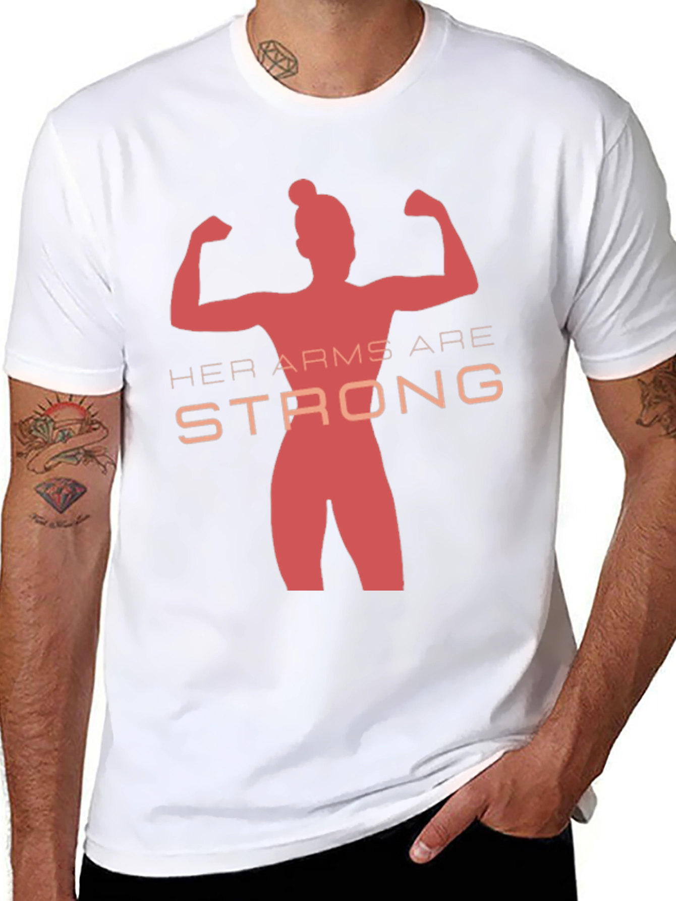 Her Arms Are Strong T-Shirt - Empowering Graphic Tee