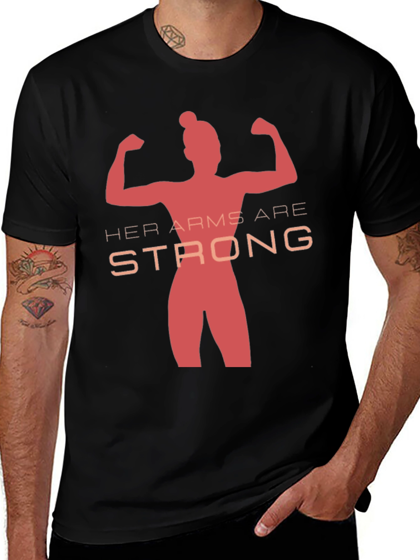 Her Arms Are Strong T-Shirt - Empowering Graphic Tee