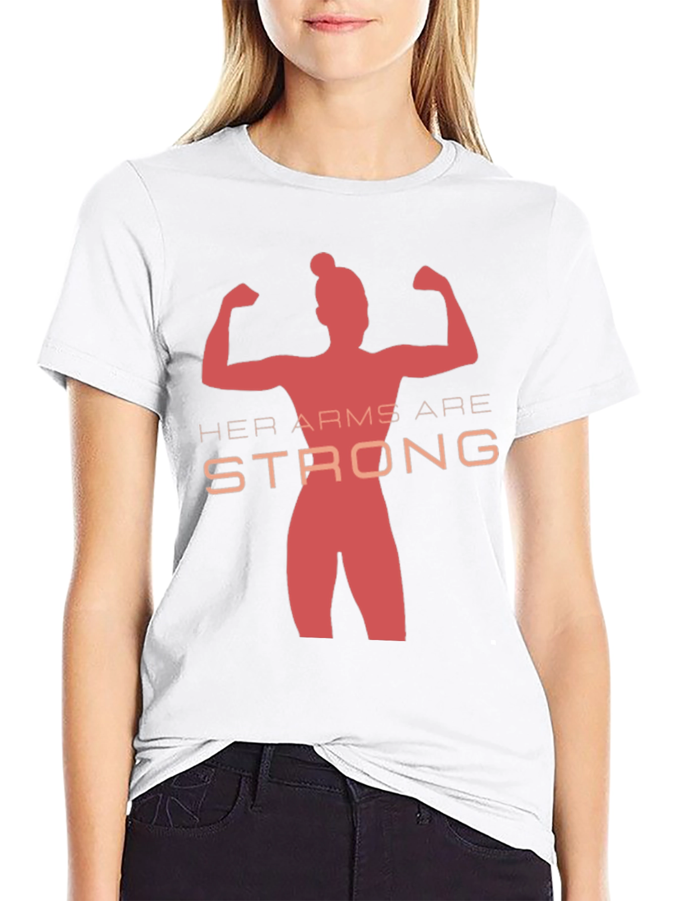 Her Arms Are Strong T-Shirt - Empowering Graphic Tee