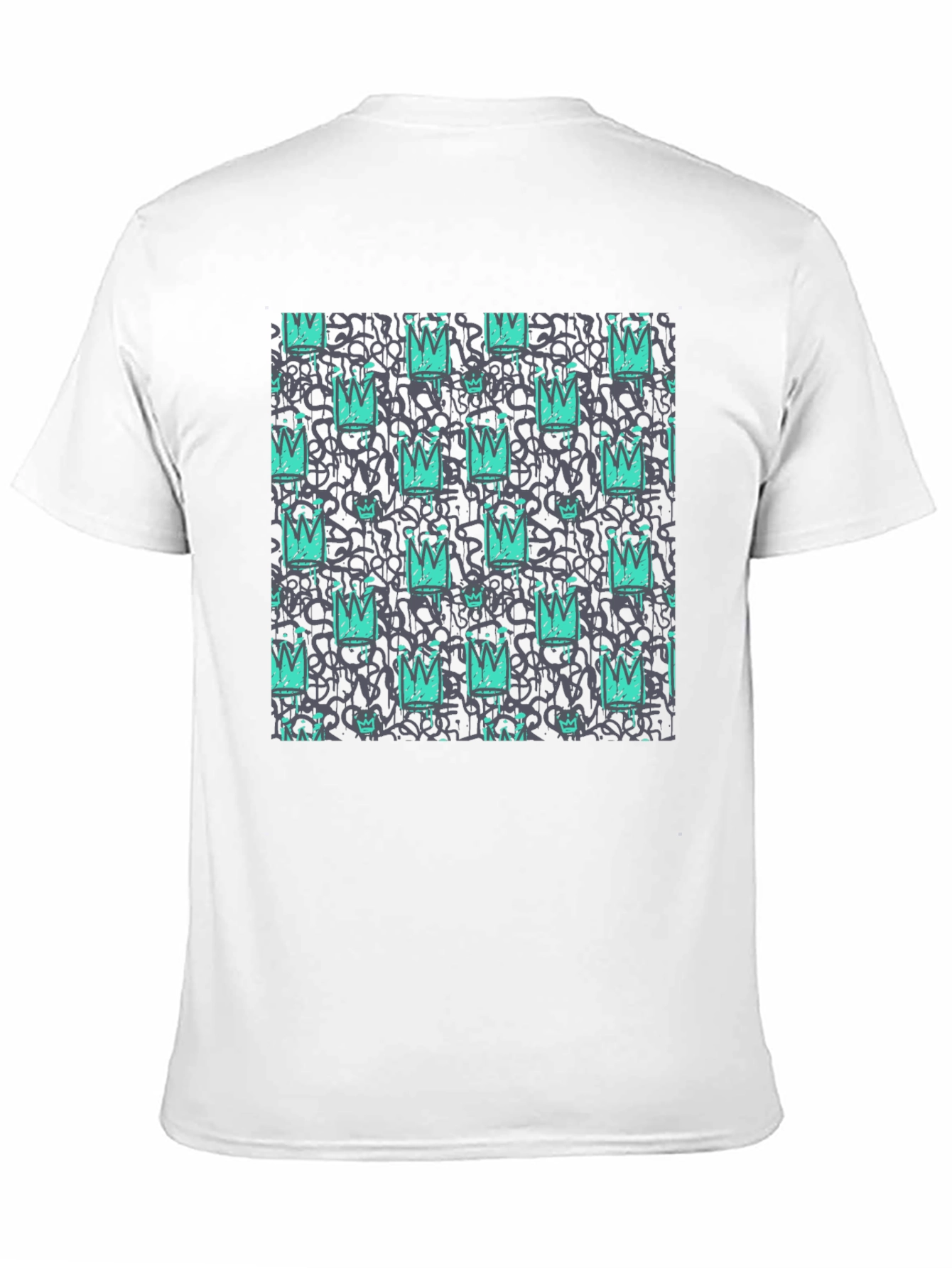 Crown Graffiti Print T-Shirt
