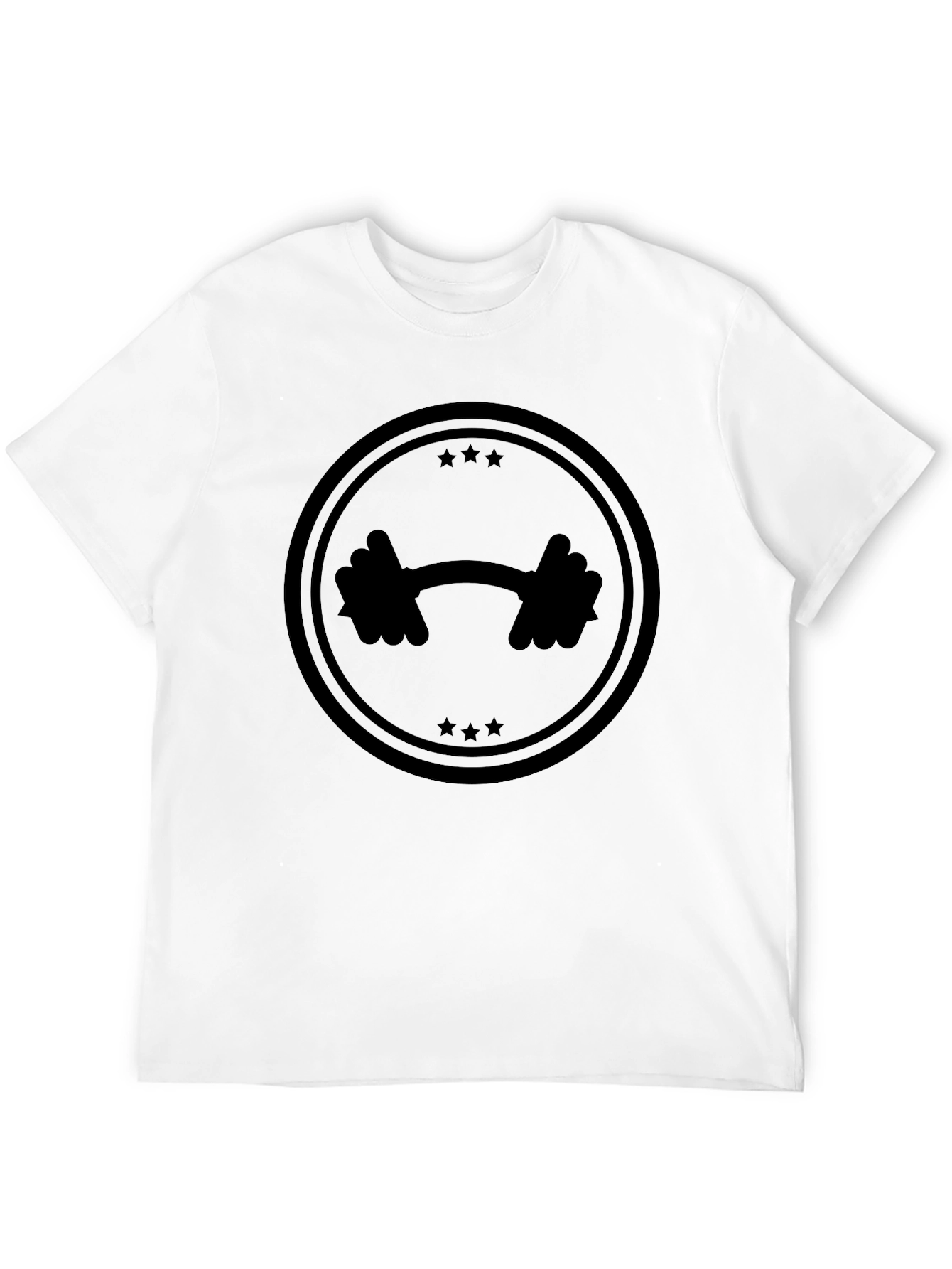 Black Gym Star Barbell Graphic Tee