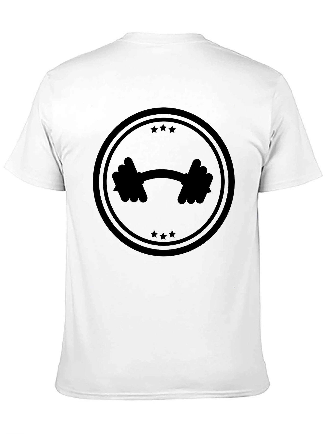 Black Gym Star Barbell Graphic Tee