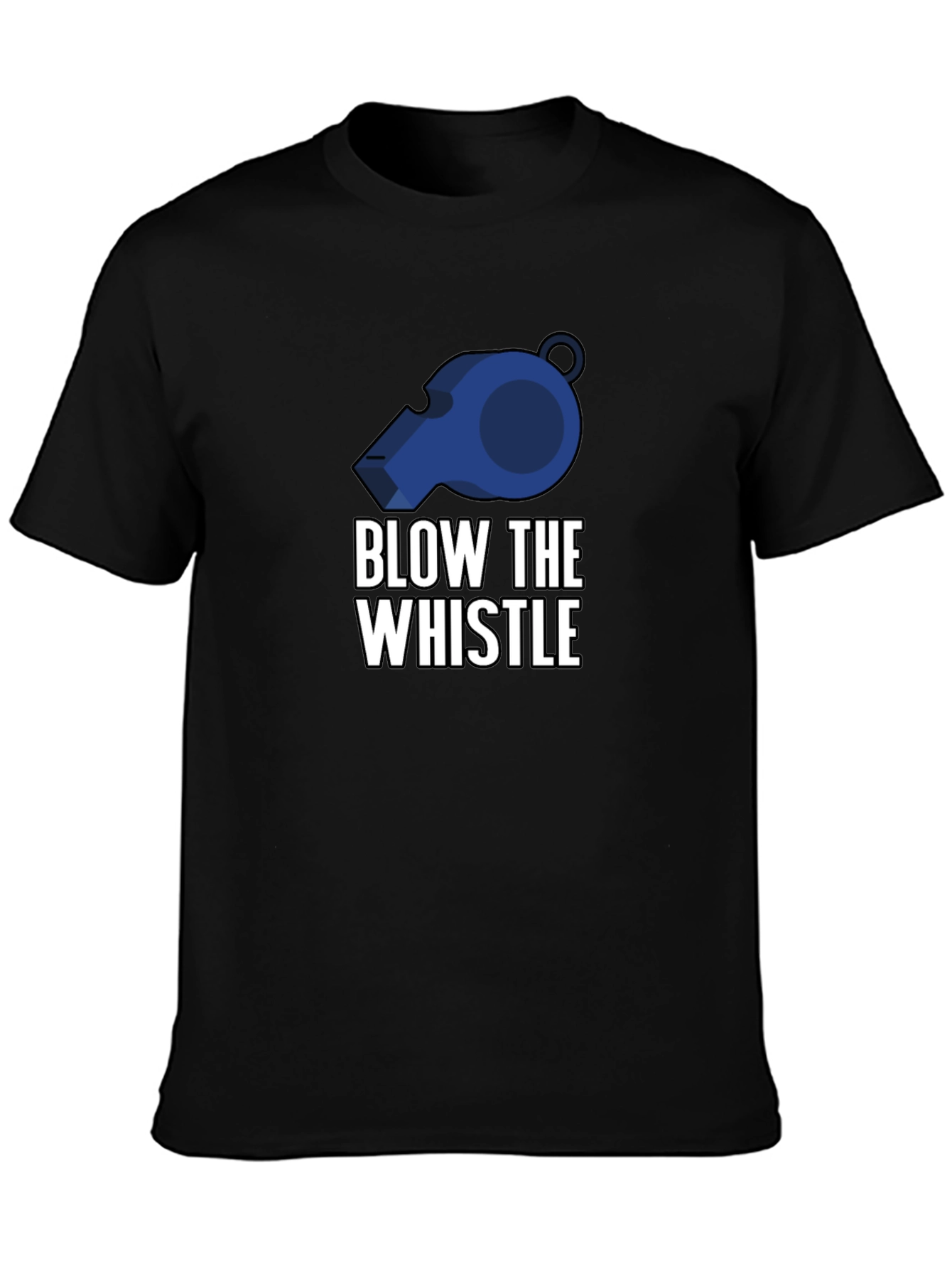 Blow the Whistle Graphic Tee - Black