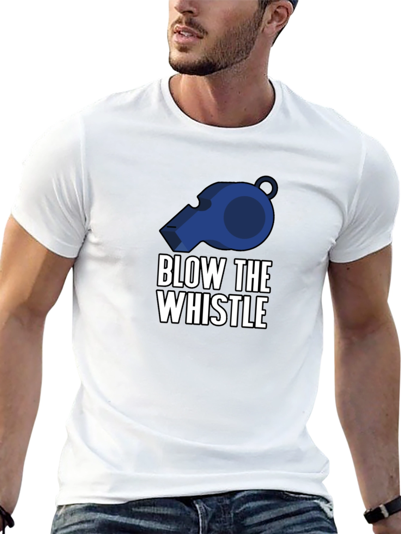 Blow the Whistle Graphic Tee - Black