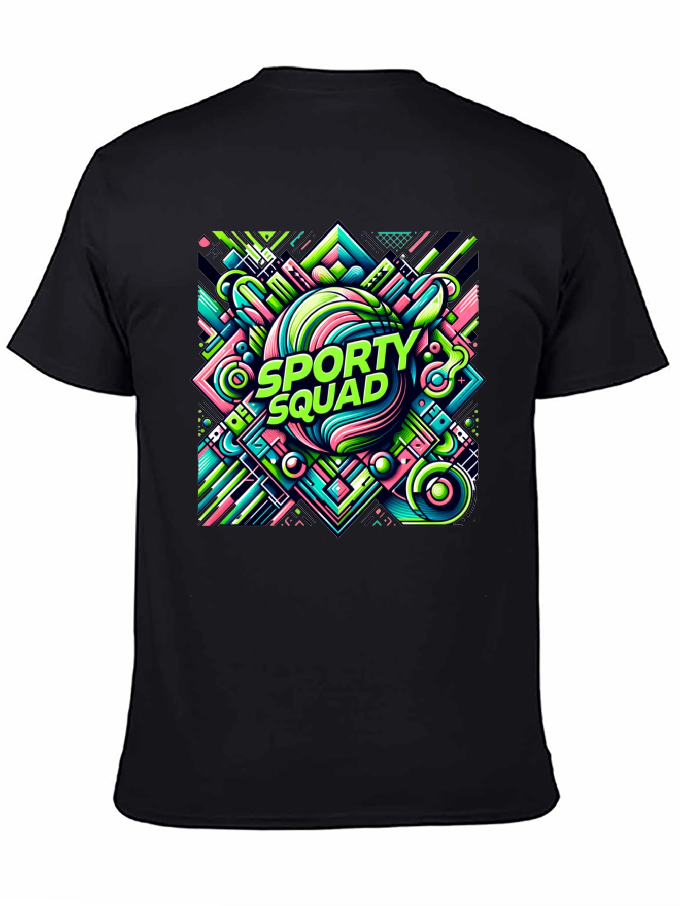 Sporty Squad Graphic Tee - Black