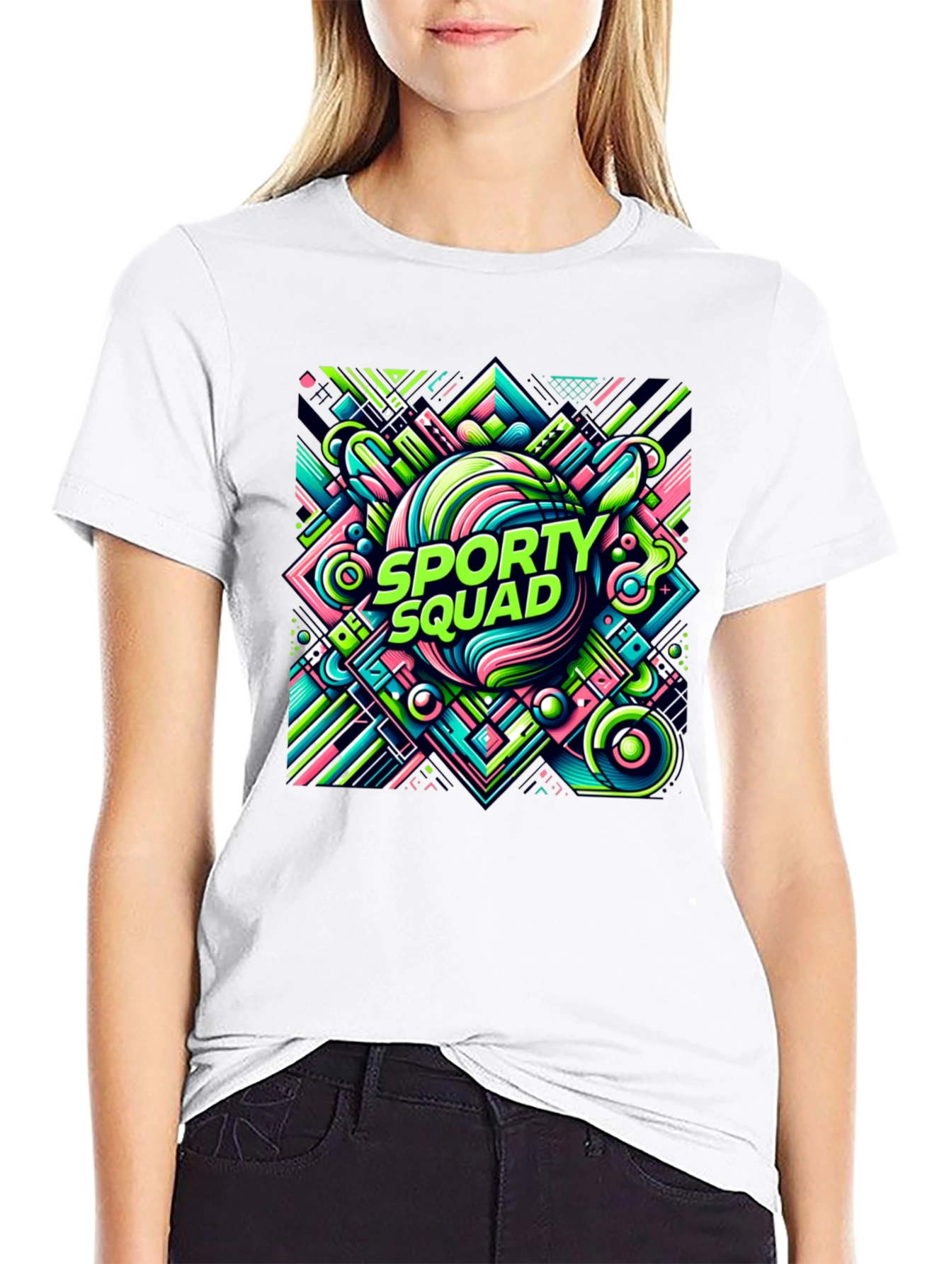 Sporty Squad Graphic Tee - Black