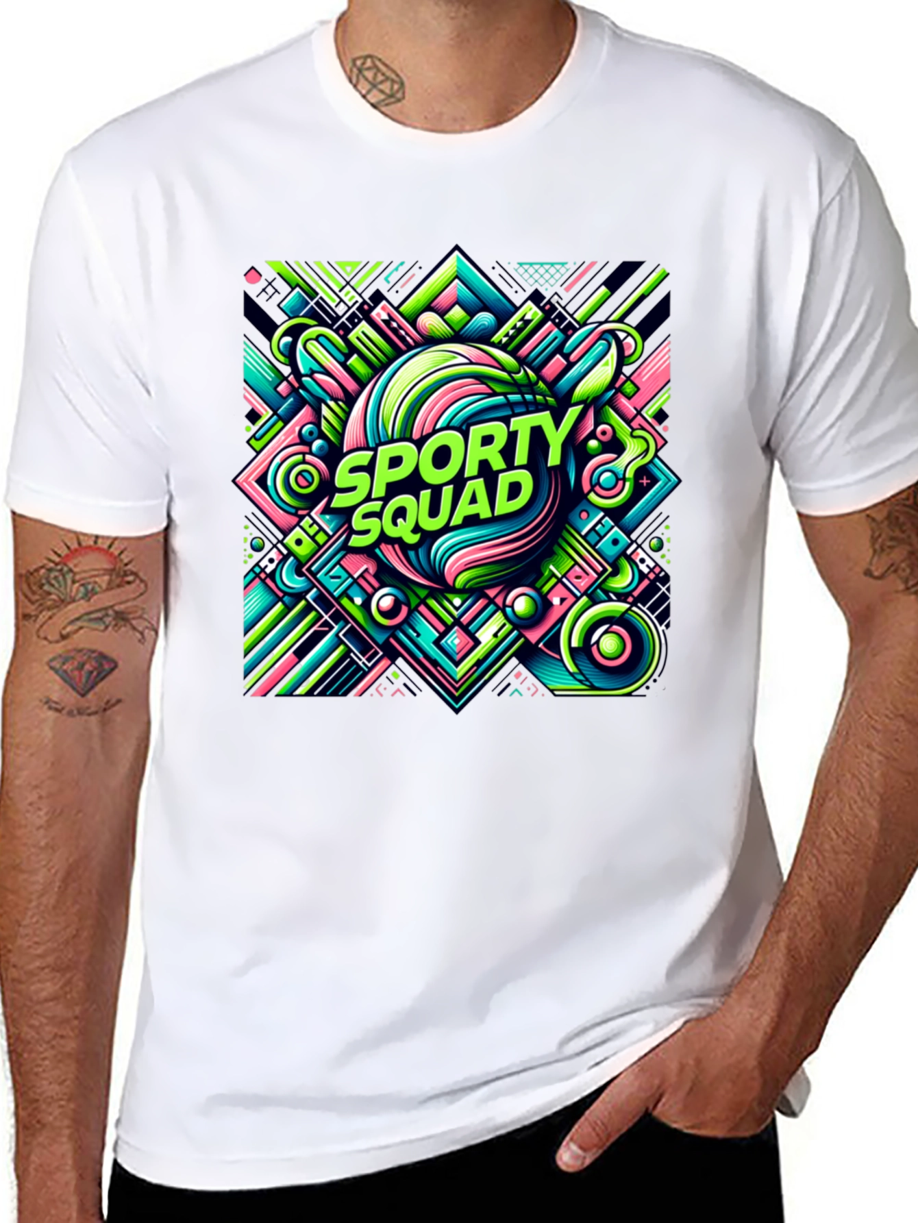 Sporty Squad Graphic Tee - Black