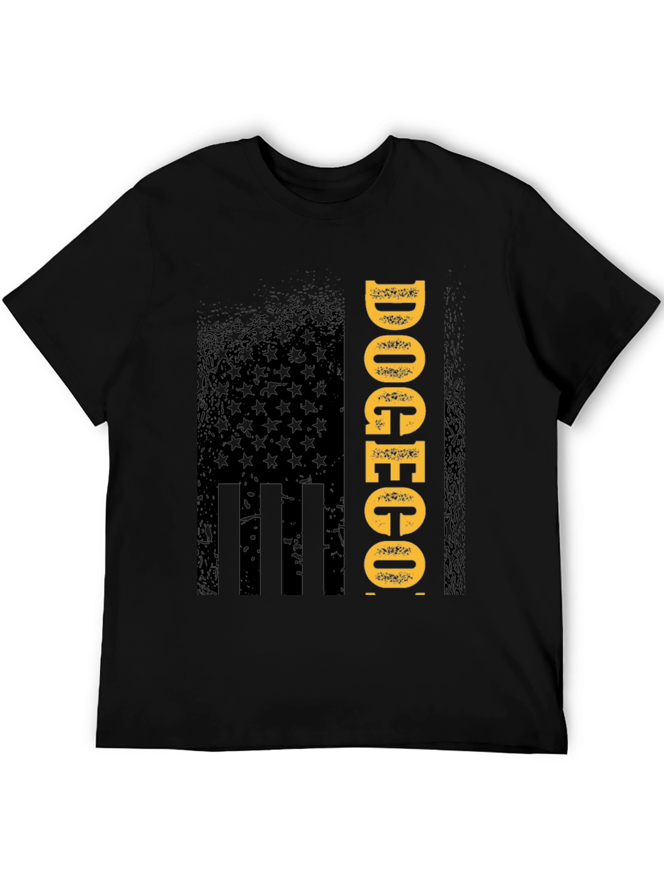 Doge to the Moon American Flag Style T-Shirt