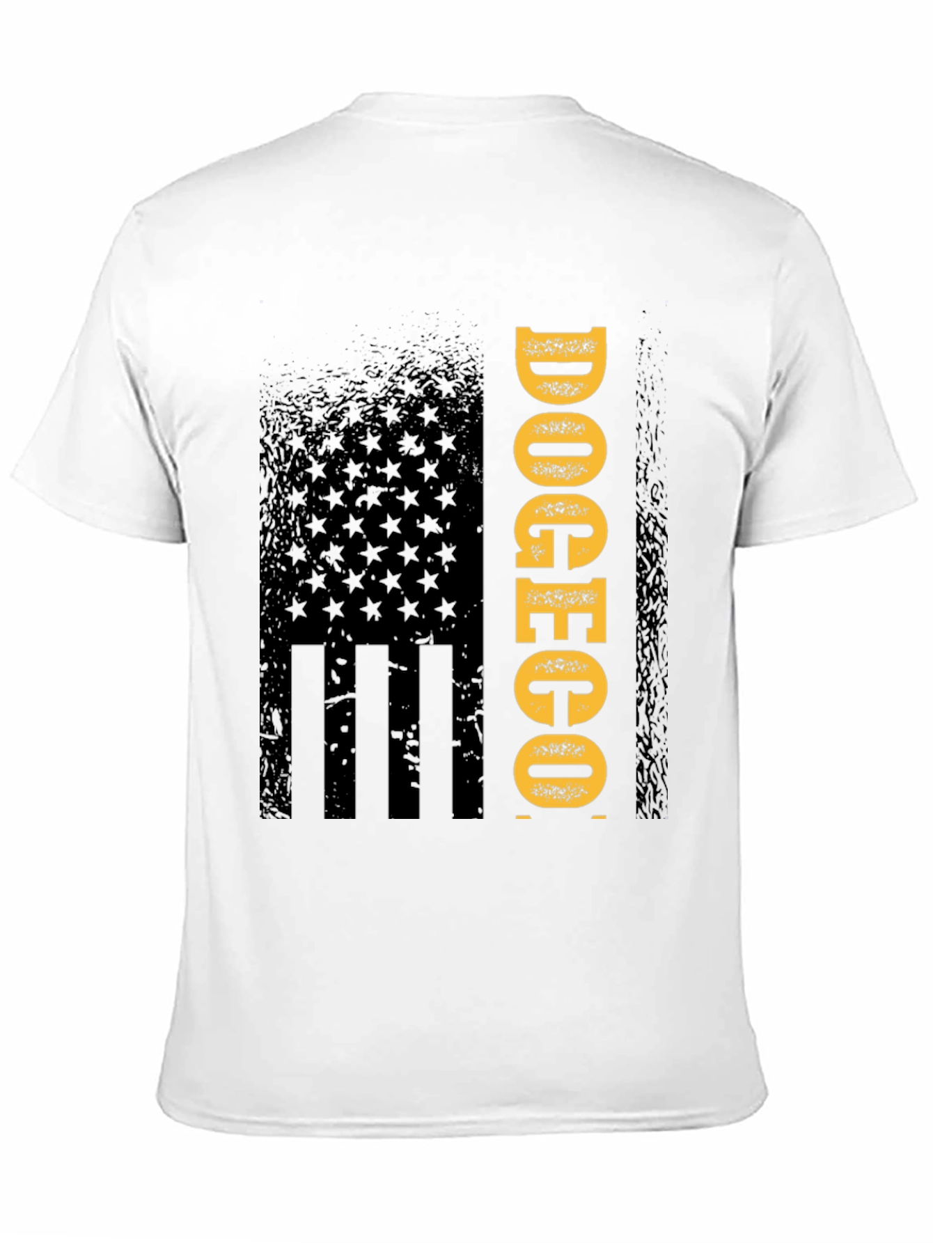 Doge to the Moon American Flag Style T-Shirt