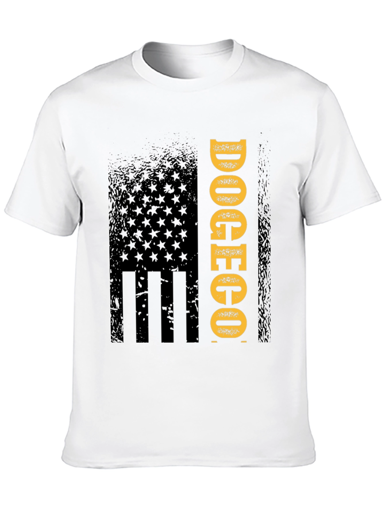 Doge to the Moon American Flag Style T-Shirt