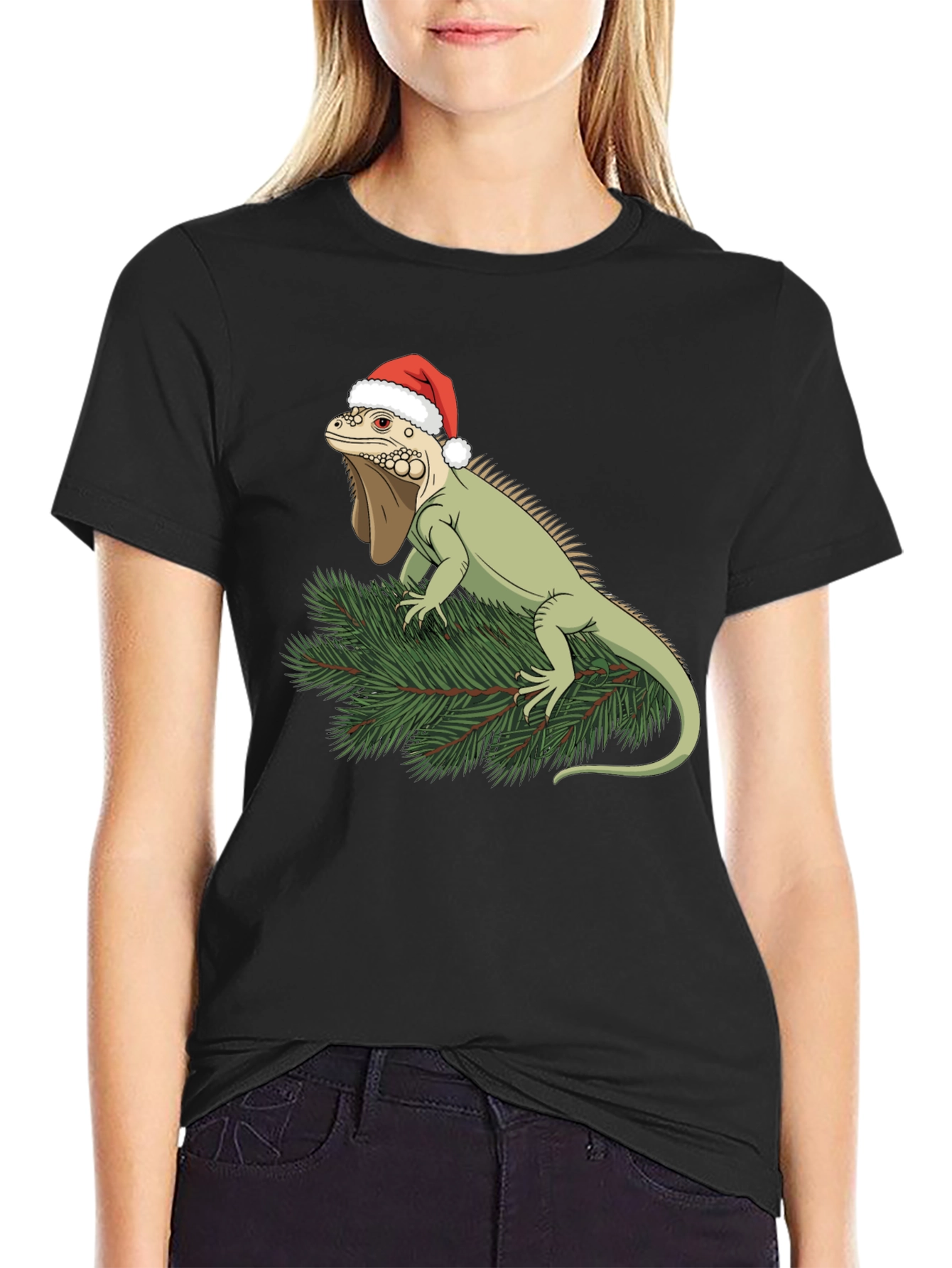 Festive Iguana Christmas T-Shirt